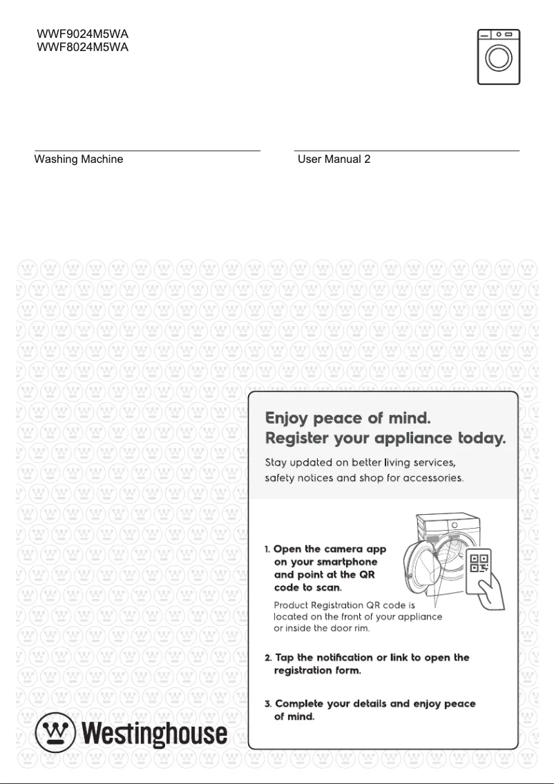 Página 1 del manual Manual de usuario Westinghouse WWF9024M5WA