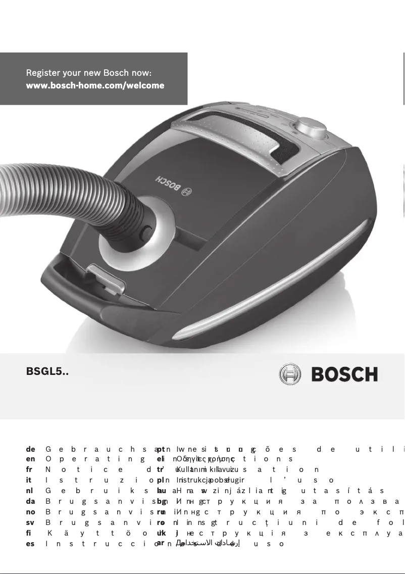 Página 1 del manual Manual de usuario Bosch BSGL5PRO4