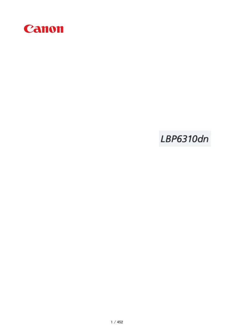 Imagen de la primera página del manual del dispositivo i-Sensys LBP6310dn