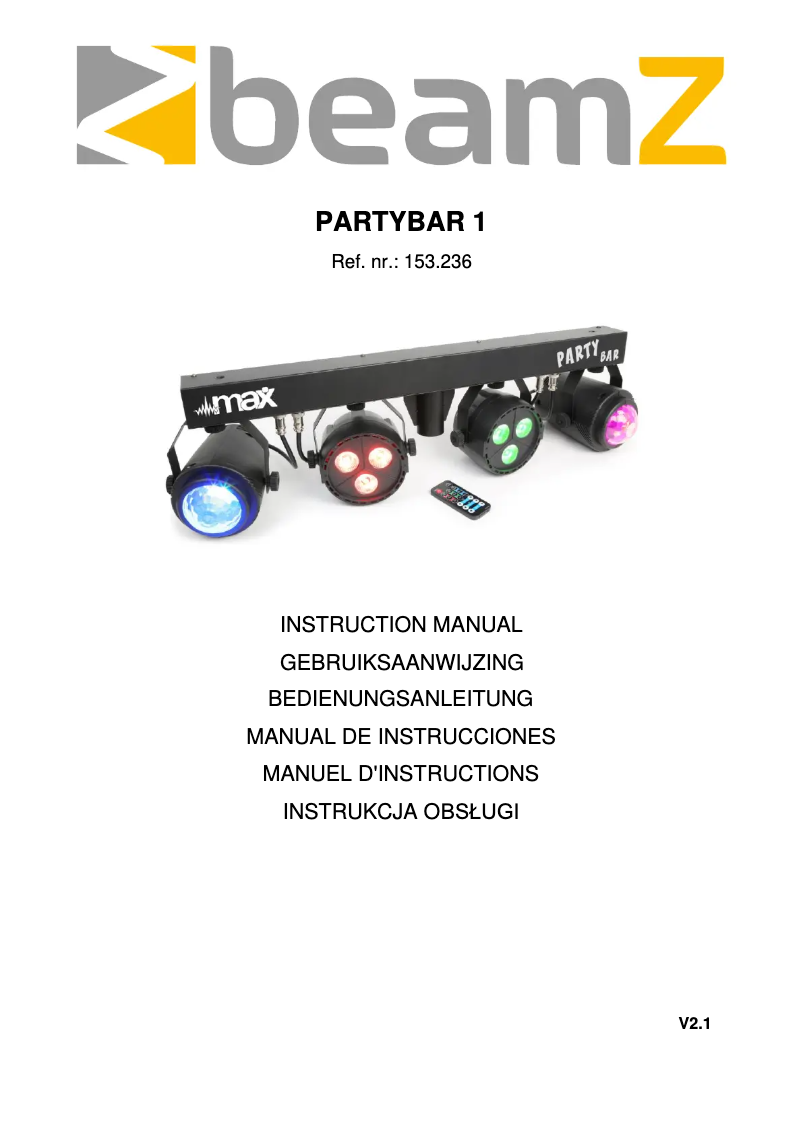 Imagen de la primera página del manual del dispositivo PartyPar