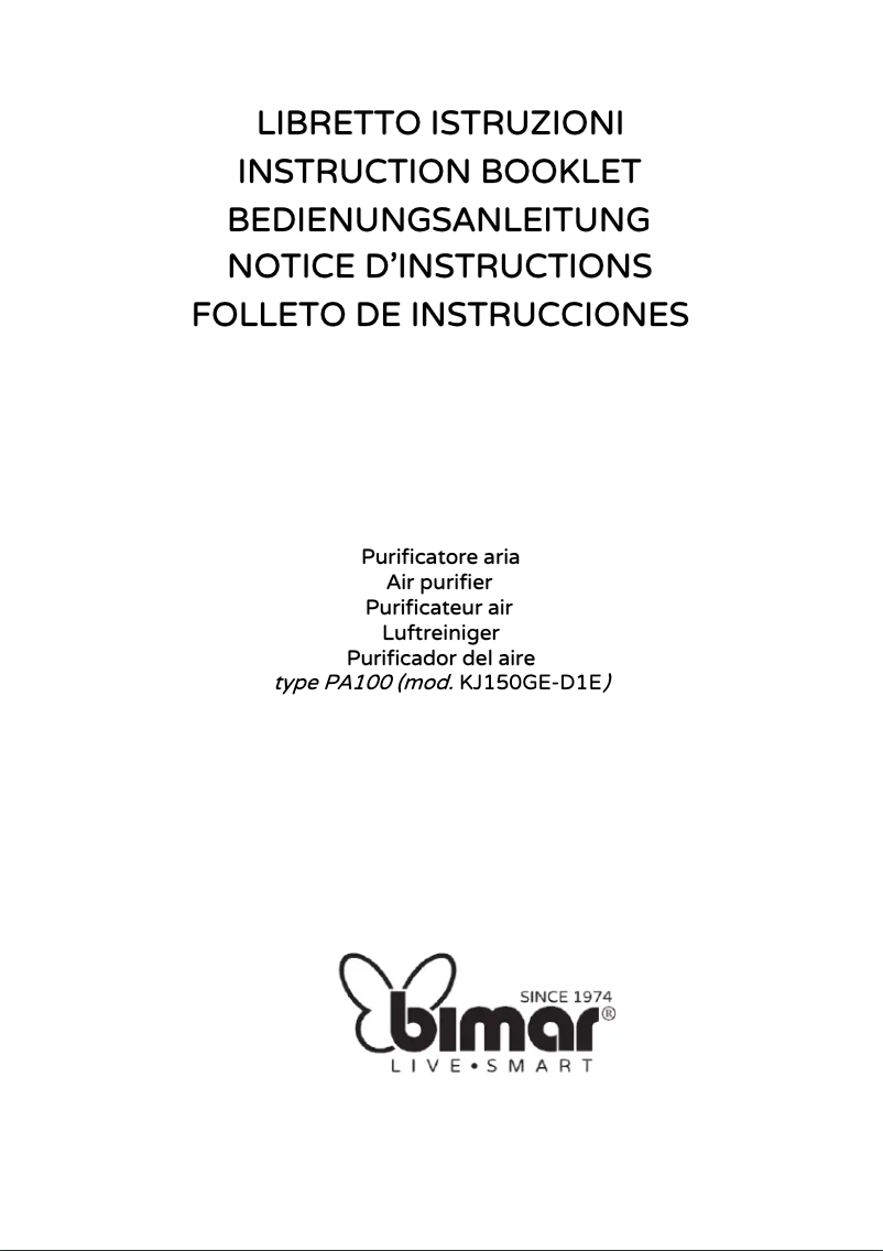 Página 1 del manual Manual de usuario Bimar PA100