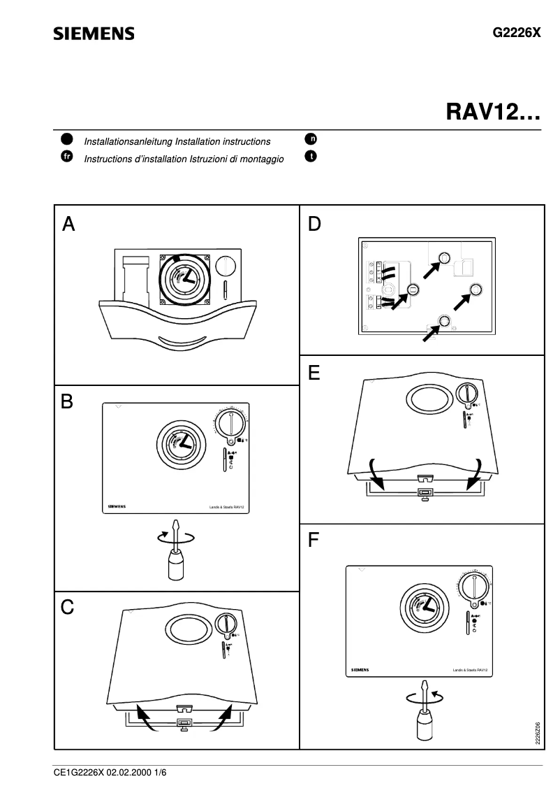Imagen de la primera página del manual del dispositivo RAV12