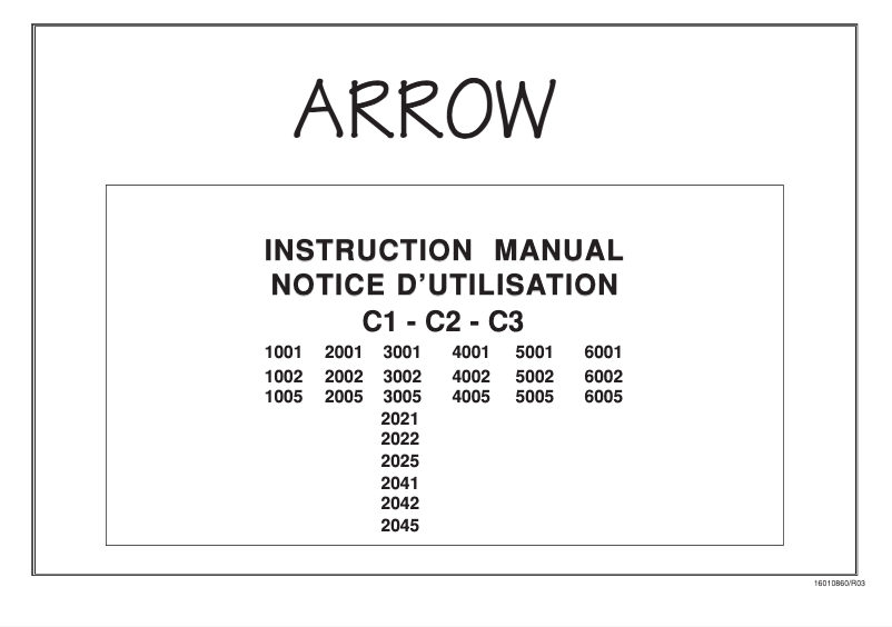 Página 1 del manual Manual de usuario Arrow C12022