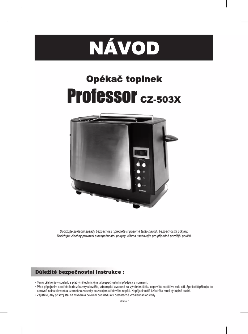Página 1 del manual Manual de usuario Professor CZ-503X