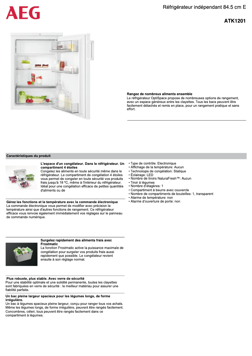 Página nº 1 - Ficha técnica AEG ATK1201