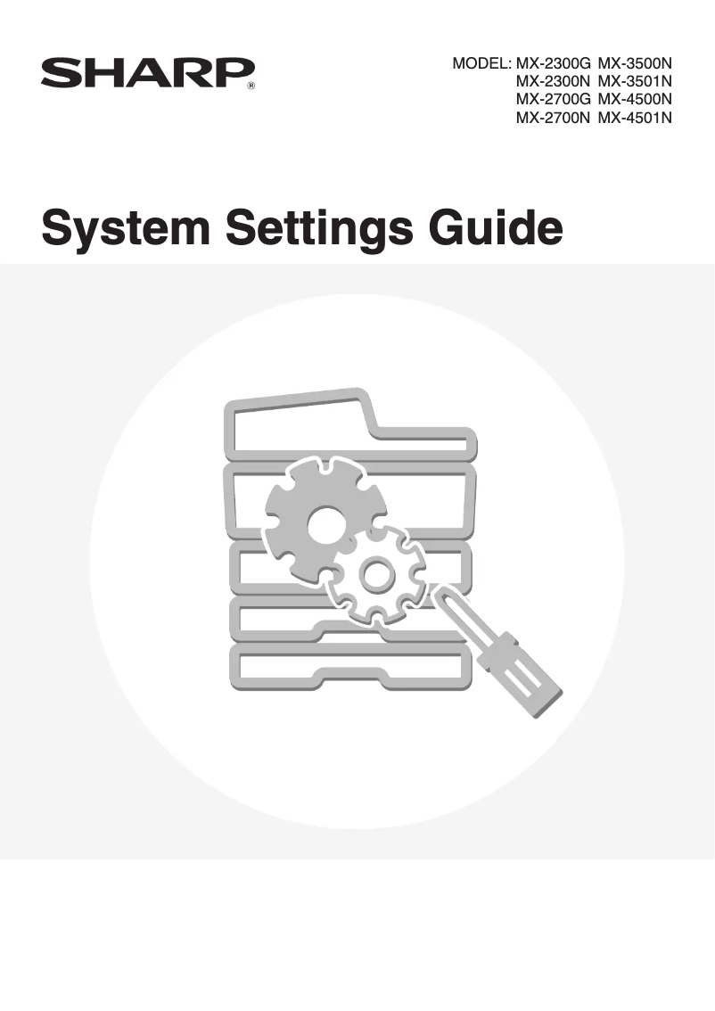 Imagen de la primera página del manual del dispositivo MX-2700N