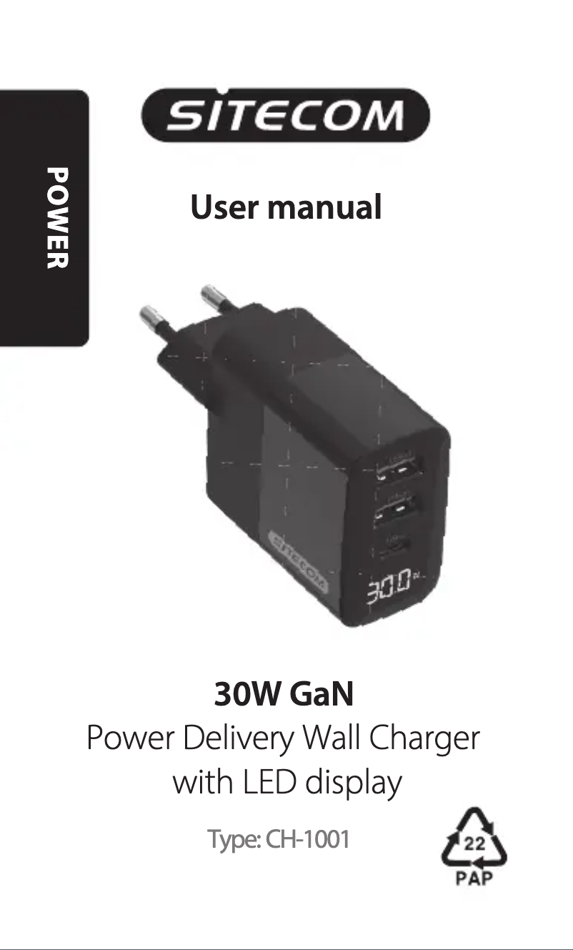 Página 1 del manual Manual de usuario Sitecom CH-1001