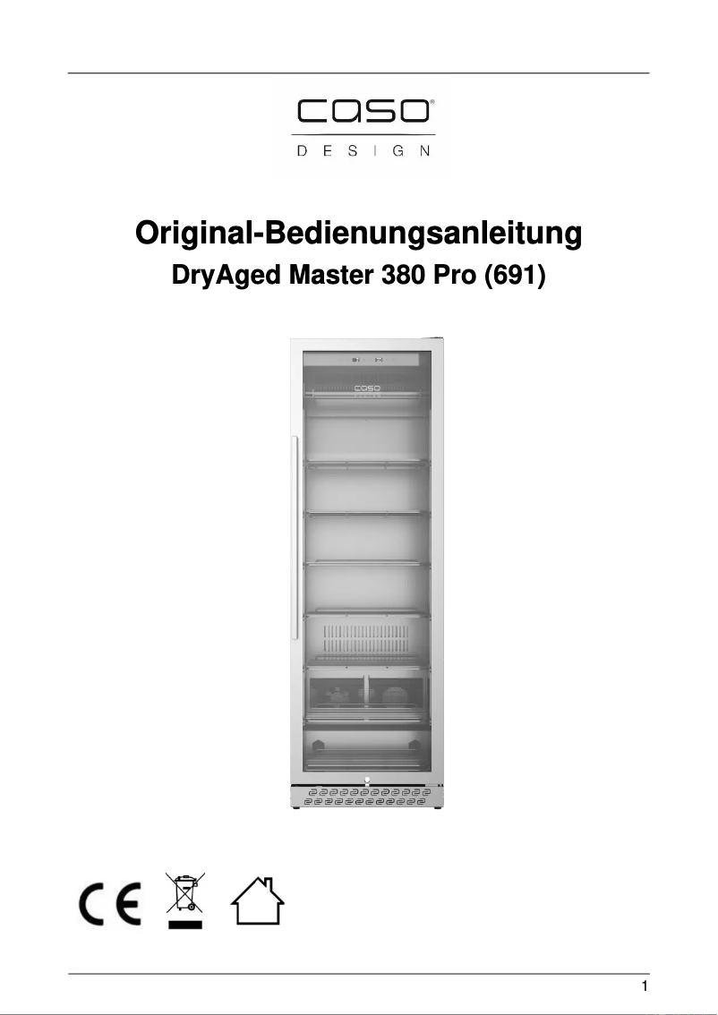 Imagen de la primera página del manual del dispositivo DryAged Master 380 Pro