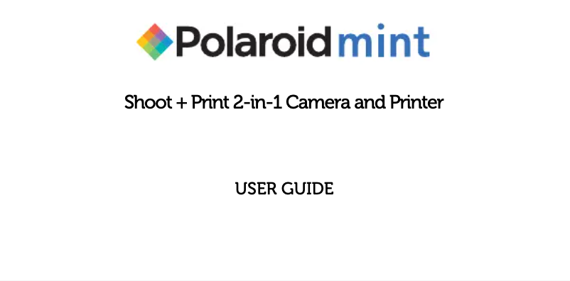 Imagen de la primera página del manual del dispositivo Mint