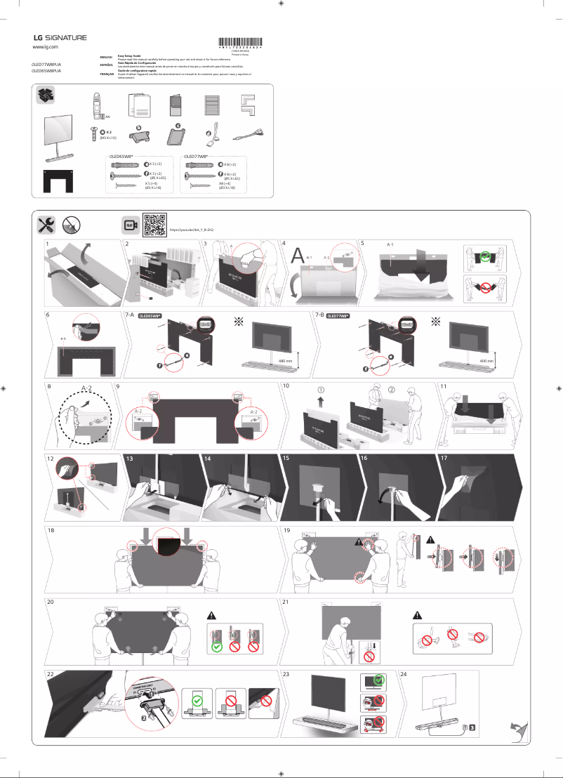 Página nº 1 - Manual de usuario LG OLED77W8PUA