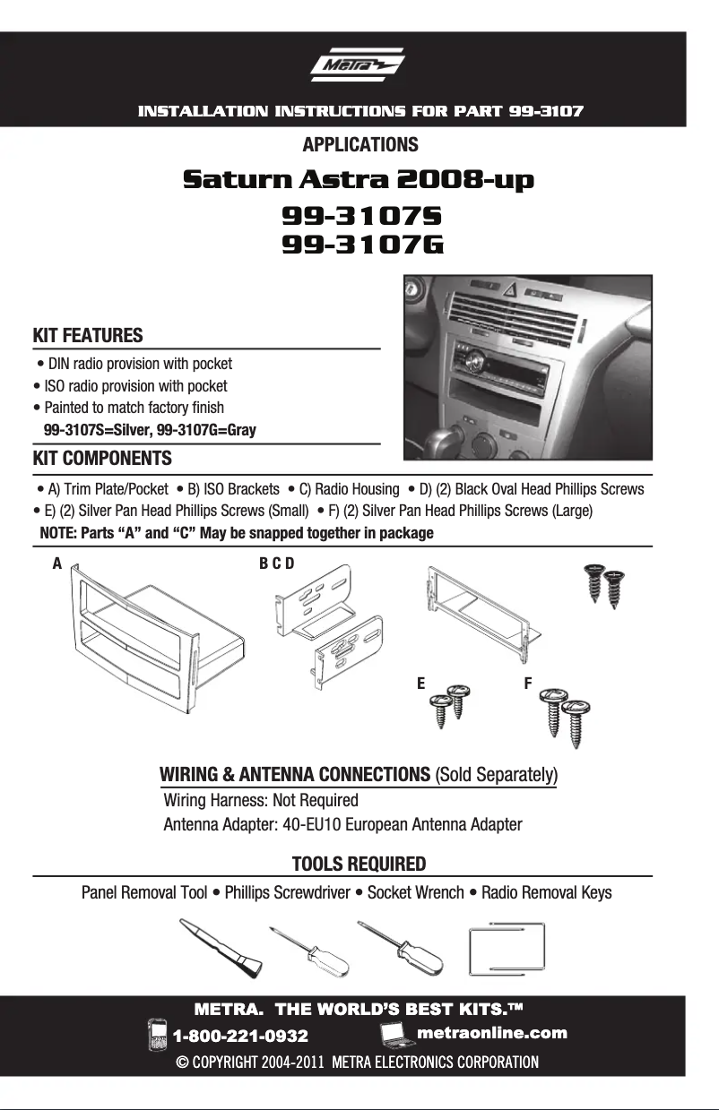 Página 1 del manual Manual de usuario Metra 99-3107G