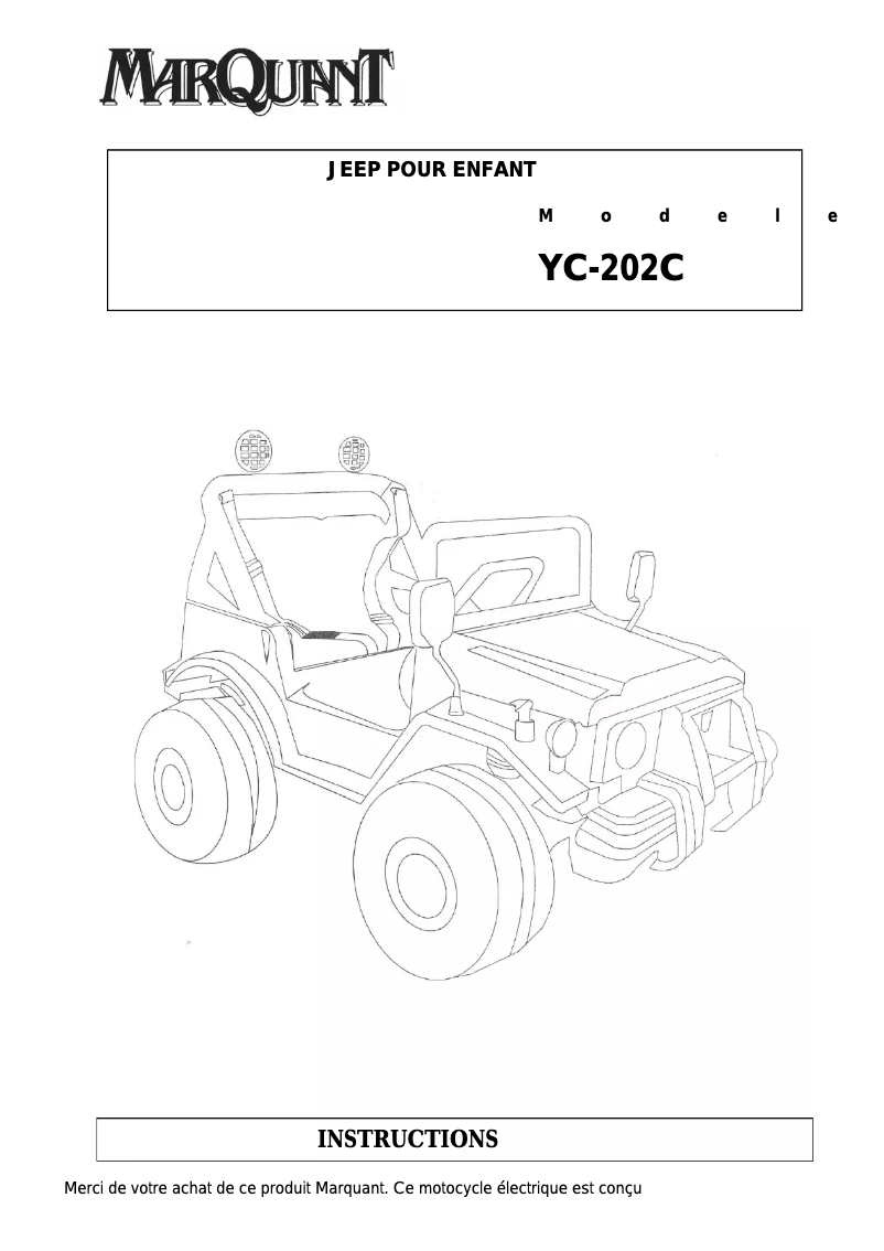 Página nº 1 - Manual de usuario Marquant YC-202C