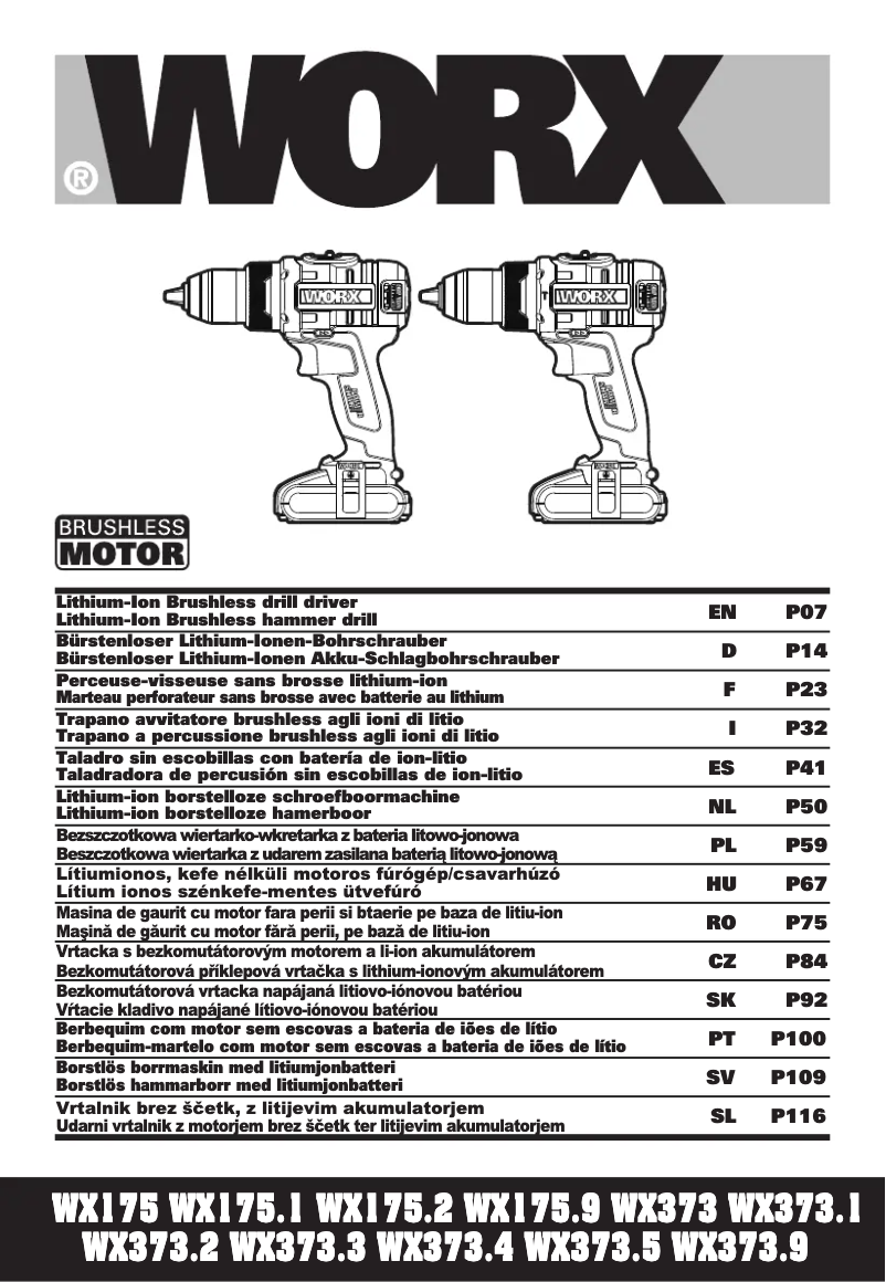 Imagen de la primera página del manual del dispositivo WX175