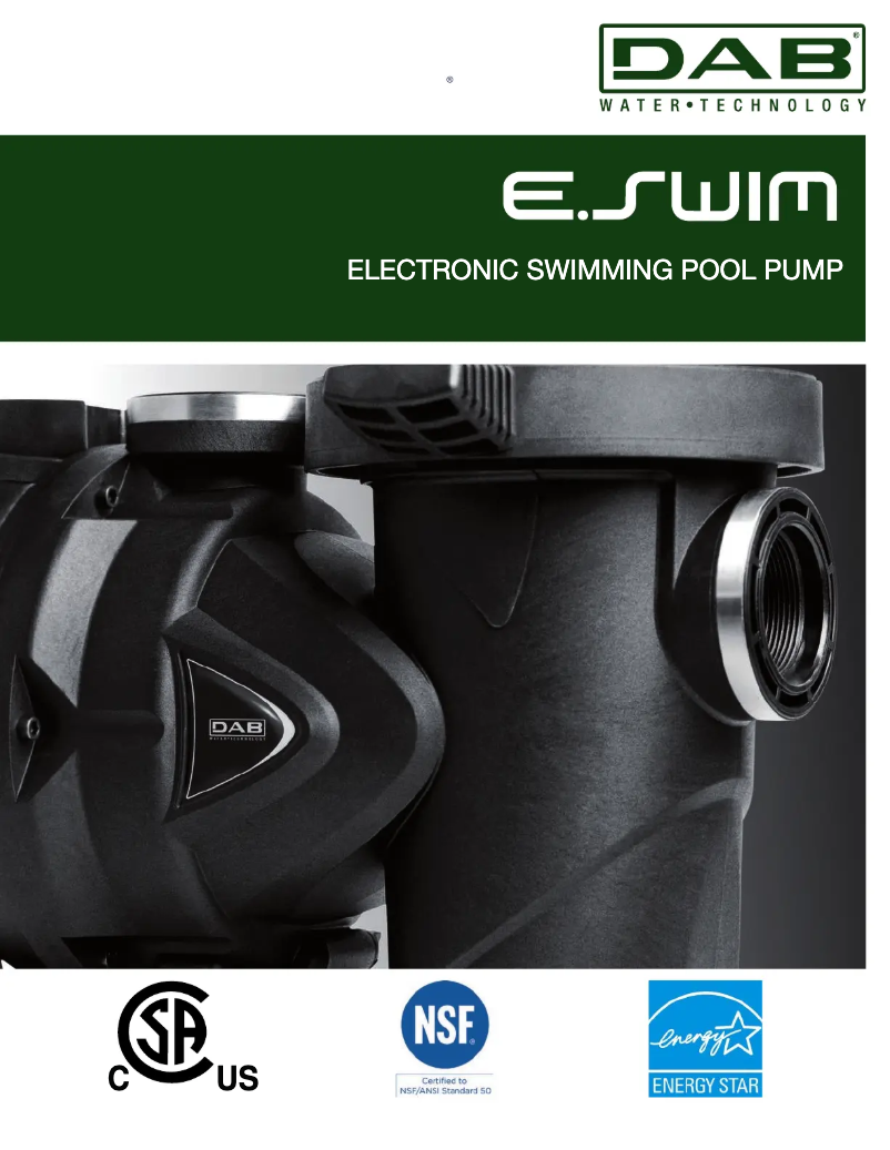 Imagen de la primera página del manual del dispositivo ESwim