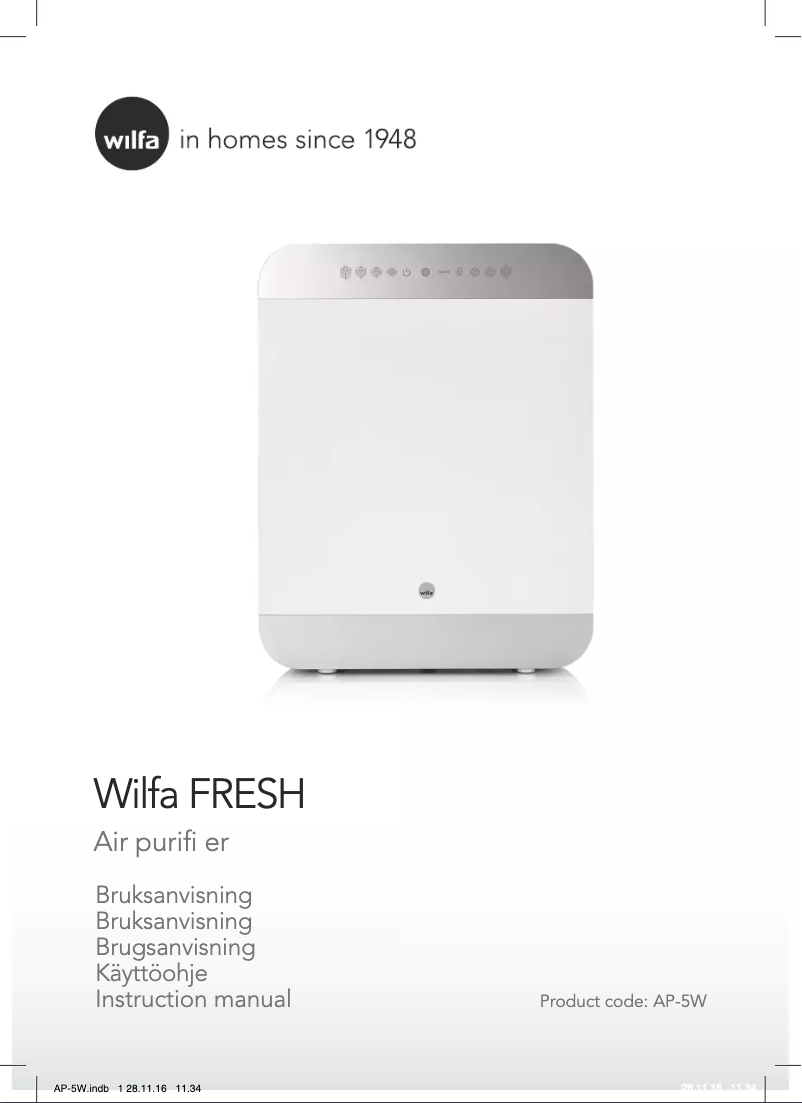 Página 1 del manual Manual de usuario Wilfa AP-5W