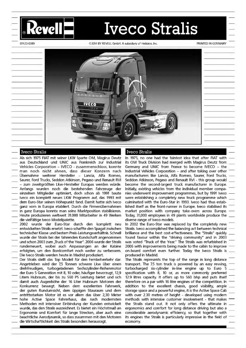 Imagen de la primera página del manual del dispositivo Iveco Stralis