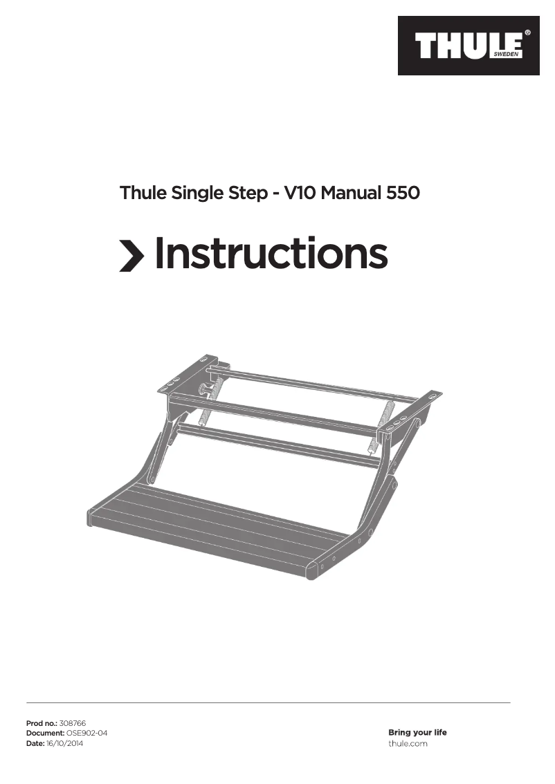 Página 1 del manual Manual de usuario Thule Single Step V10