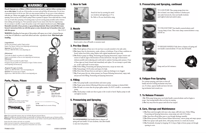 Página 1 del manual Manual de usuario Chapin 19049