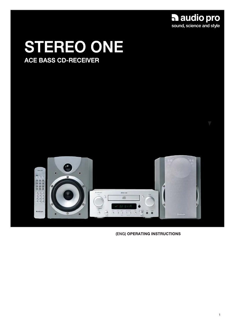 Página 1 del manual Manual de usuario Audio Pro Stereo One
