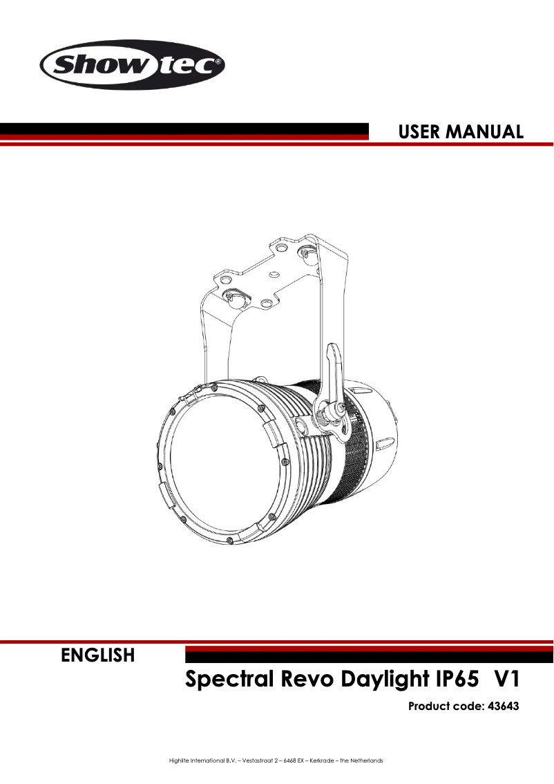 Imagen de la primera página del manual del dispositivo Spectral Revo Daylight
