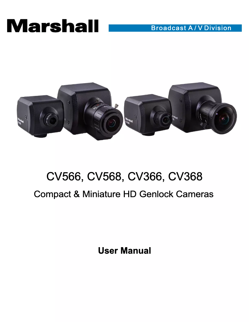 Página 1 del manual Manual de usuario Marshall Electronics CV566