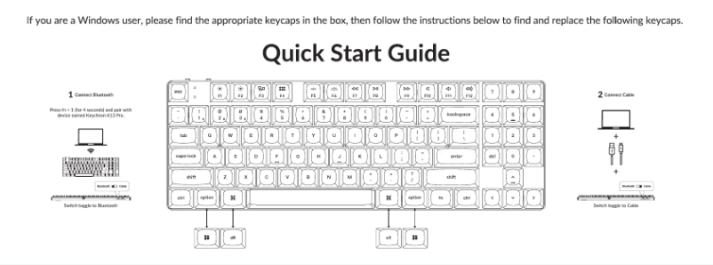 Página nº 1 - Guía de inicio rápido Keychron K13 Pro
