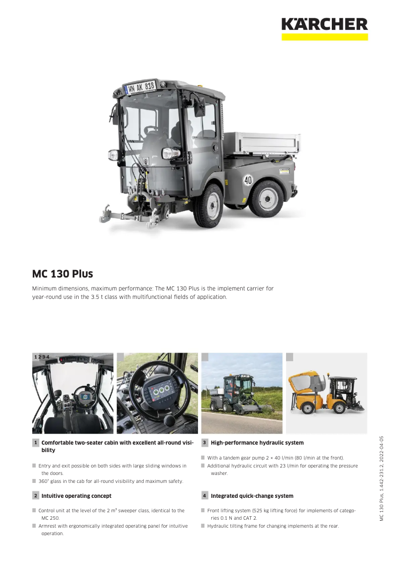 Imagen de la primera página del manual del dispositivo MC 130 Plus
