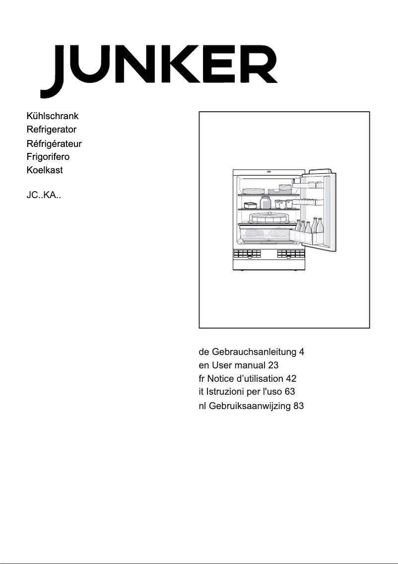 Página 1 del manual Manual de usuario Junker JC15KAFF0