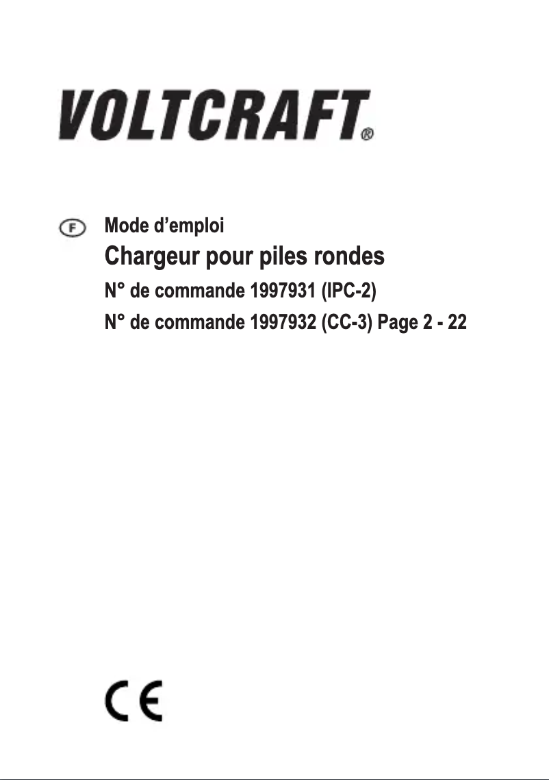 Página 1 del manual Manual de usuario Voltcraft CC-3