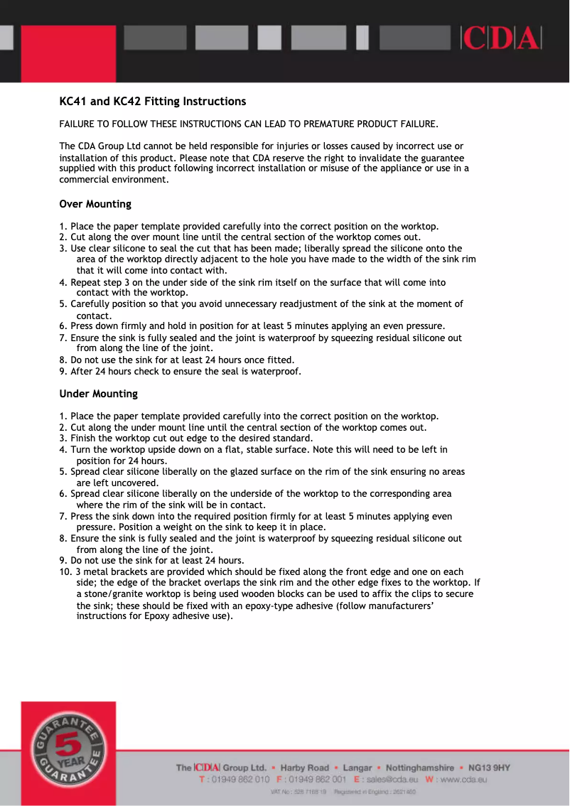 Página 1 del manual Manual de usuario CDA KC42