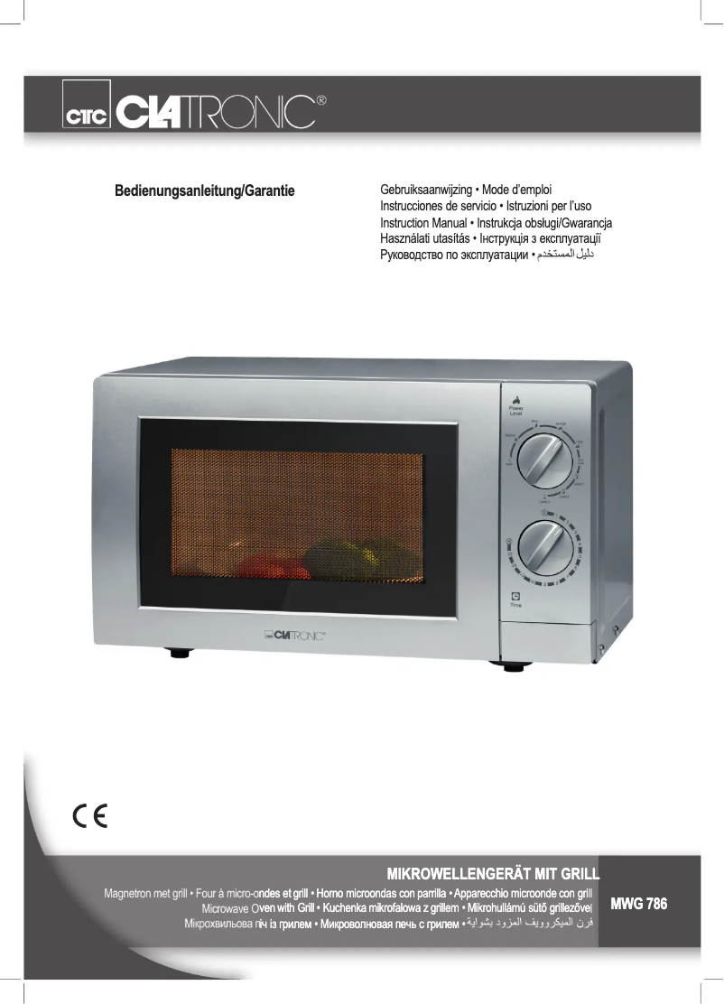 Página 1 del manual Manual de usuario Clatronic MWG 786