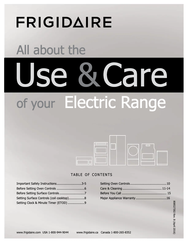 Página 1 del manual Manual de usuario Frigidaire FFEF3009PW