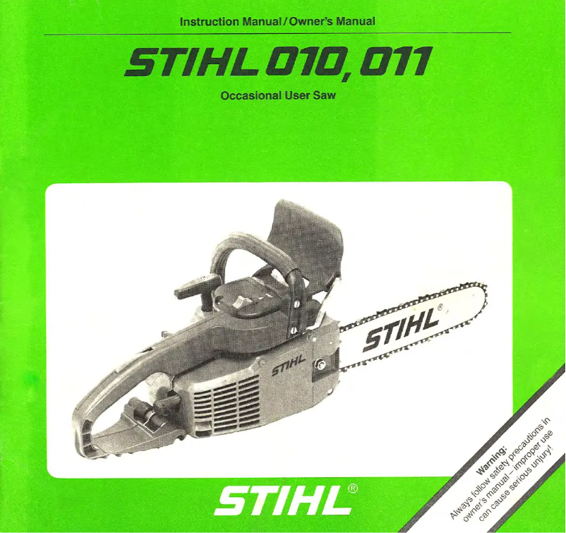 Página 1 del manual Manual de usuario Stihl 011