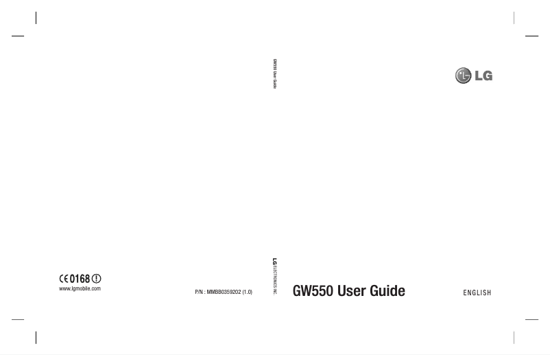 Página 1 del manual Manual de usuario LG GW550