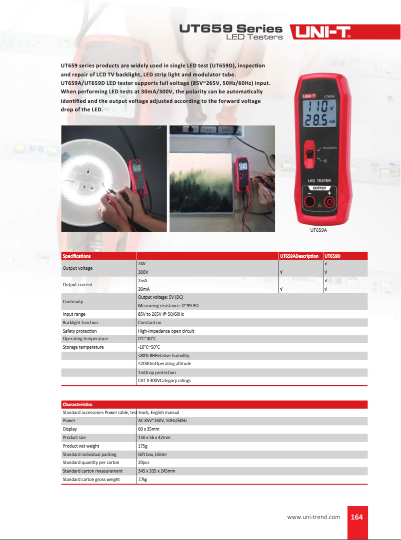 Imagen de la primera página del manual del dispositivo UT659D