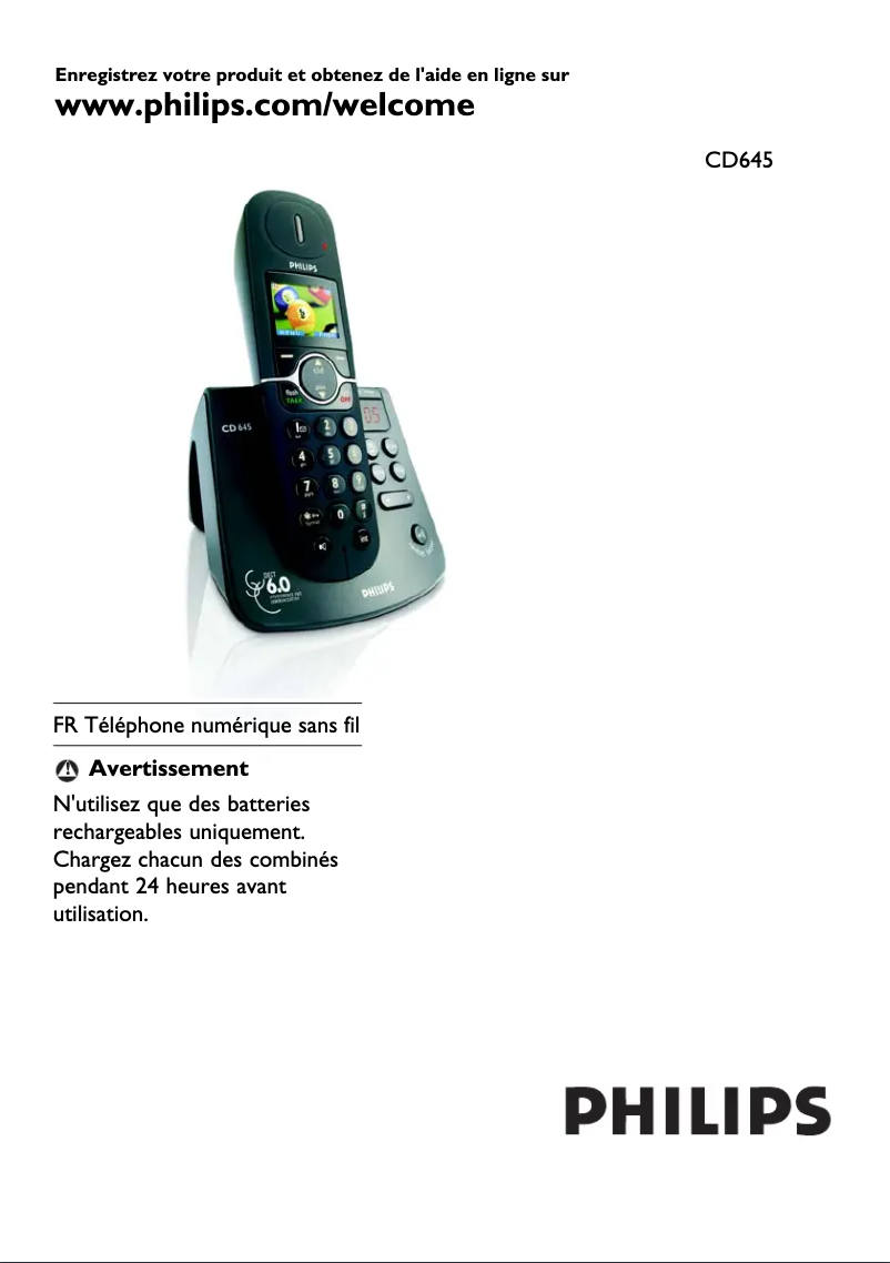 Imagen de la primera página del manual del dispositivo CD6451B