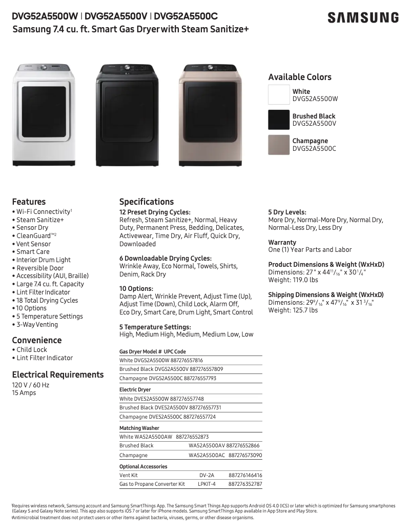 Imagen de la primera página del manual del dispositivo DVG52A5500C