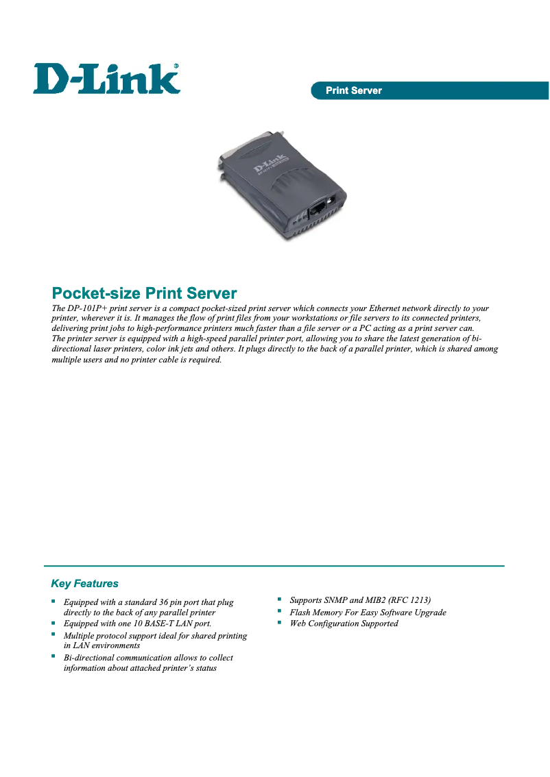 Imagen de la primera página del manual del dispositivo DP-101P+
