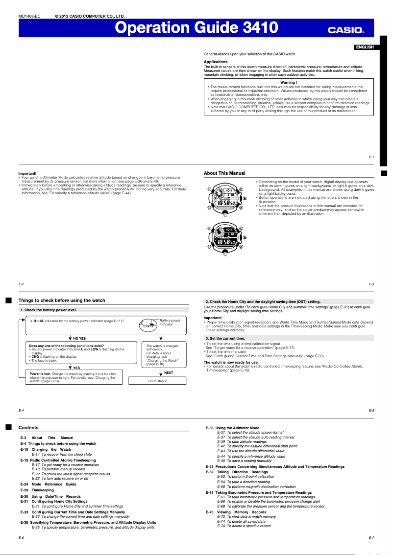 Página 1 del manual Manual de usuario Casio G-Shock GW-9400-1