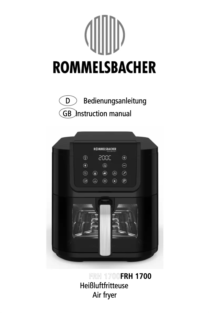 Página nº 1 - Manual de usuario Rommelsbacher FRH 1700