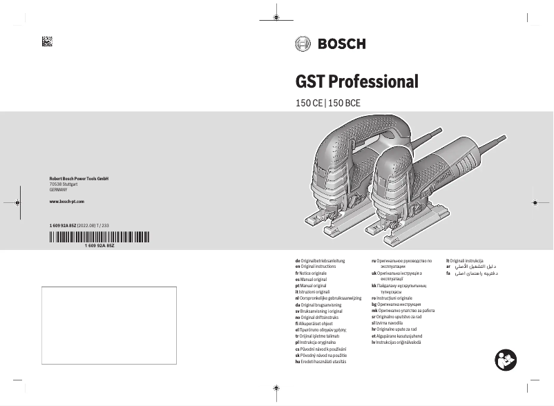 Página nº 1 - Manual de usuario Bosch GST 150 BCE Professional