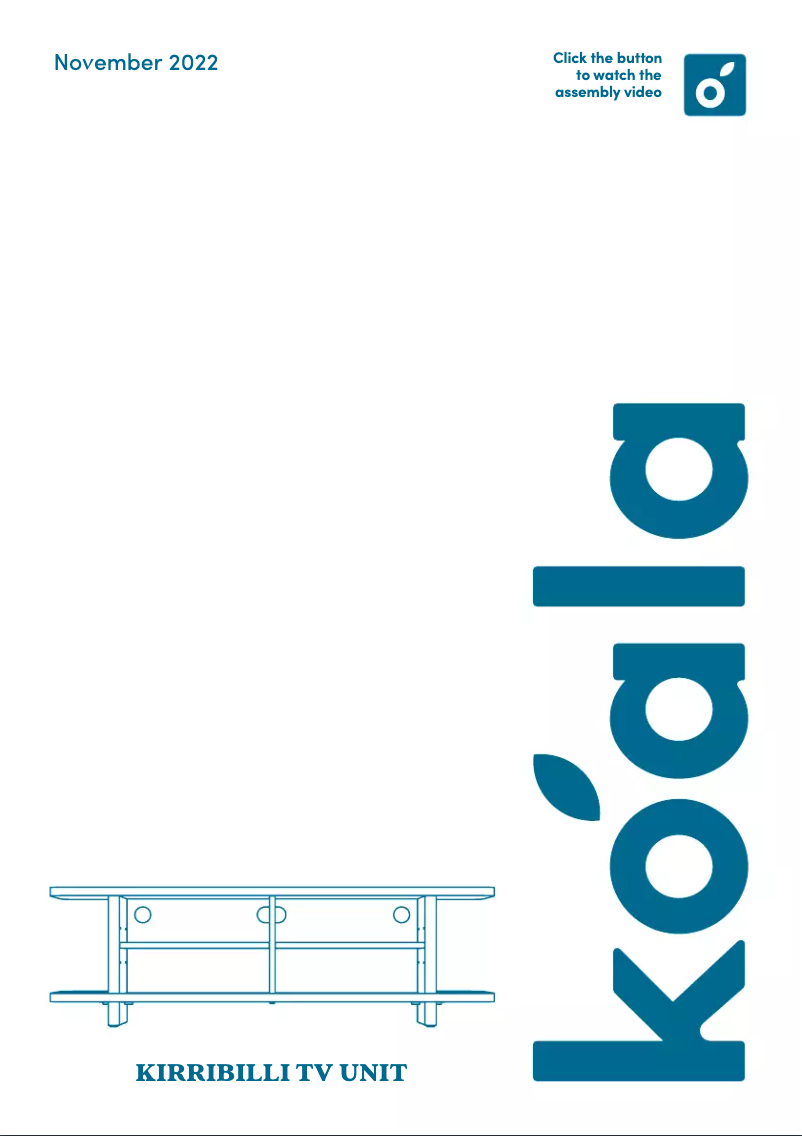 Imagen de la primera página del manual del dispositivo Kirribilli TV Unit