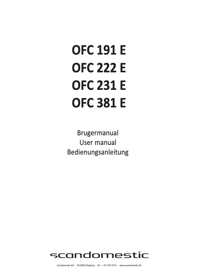 Imagen de la primera página del manual del dispositivo OFC 231 E
