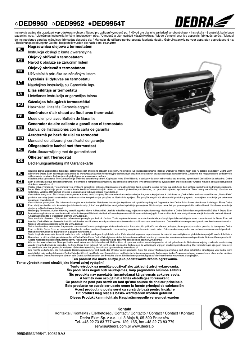 Página 1 del manual Manual de usuario DEDRA DED9952