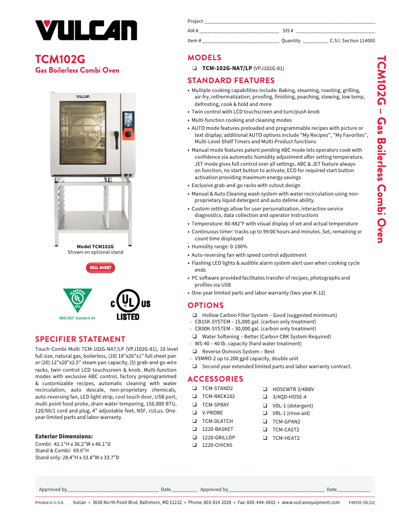 Imagen de la primera página del manual del dispositivo TCM-102G