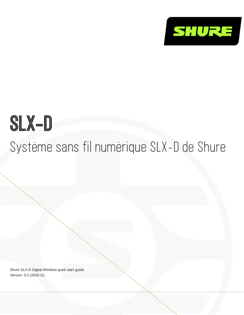 Imagen de la primera página del manual del dispositivo SLX-D