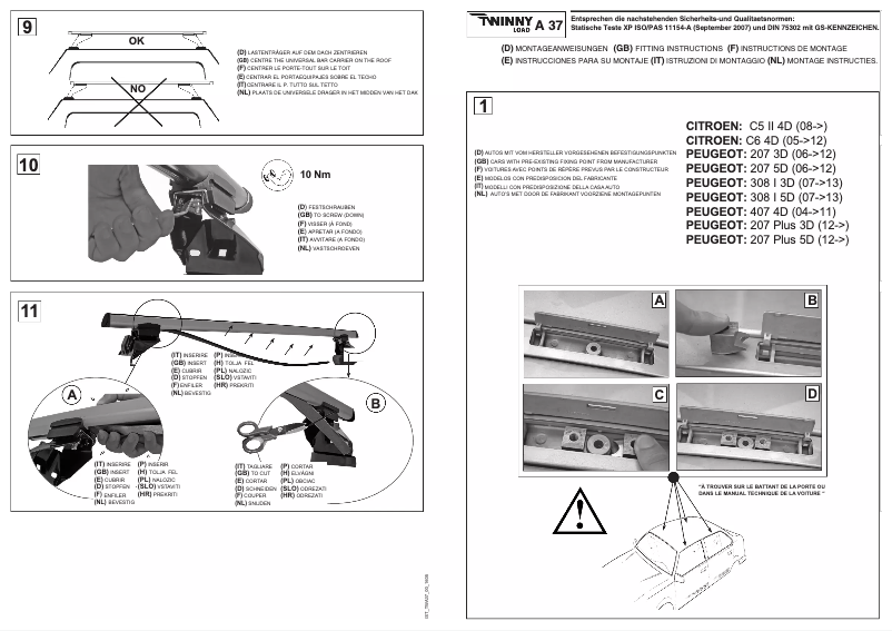 Imagen de la primera página del manual del dispositivo A 37