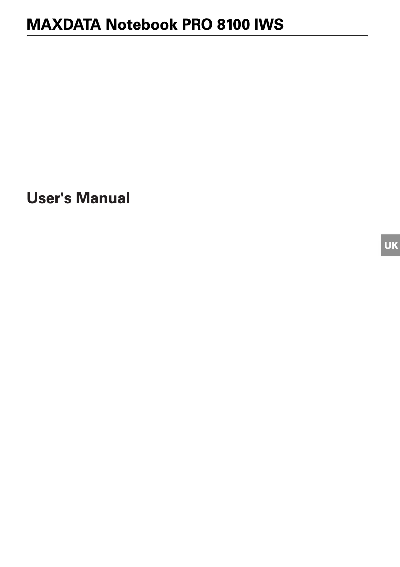 Imagen de la primera página del manual del dispositivo Pro 8100iws
