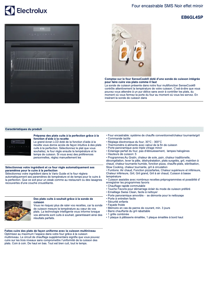 Página nº 1 - Ficha técnica Electrolux EB6GL4SP