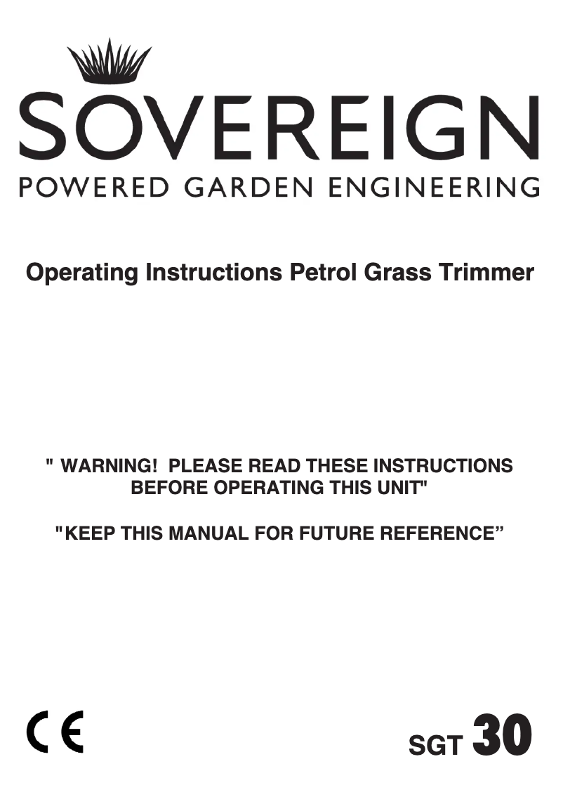 Página 1 del manual Manual de usuario Sovereign SGT 30